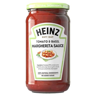 FREE SAMPLE - Heinz Tomato & Basil Margherita Sauce 490g - Tesco