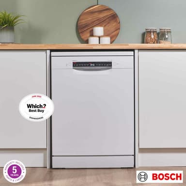 Bosch Series 6 Freestanding 14 Place Setting Dishwasher in White - Costco