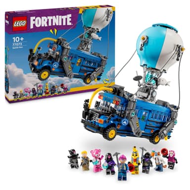 LEGO Fortnite Battle Bus Toy - Play & Display Video Game Vehicle with 9 Character Minifigures and Accessories - 77073 - Amazon