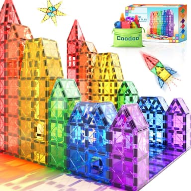Coodoo Magnetic Tiles Kids Toys Stem Magnet for Toddler Magnetic Blocks Building Toys - Sold by Soyee EU / FBA - Amazon