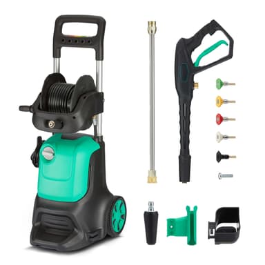 Amazon Basics DPW2102 Corded Pressure Washer 2200W, Max 145 Bar, Green - Like New - Sold By Amazon Resale - Amazon