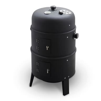 Tower 2-In-1 Smoker Grill with Charcoal & Smoker, Heat Resistant Steel Body, Airflow Vent & Temperature Gauge, Black - W/Voucher - Amazon