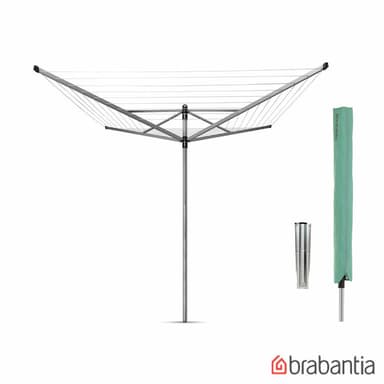 Brabantia Lift-O-Matic 50m Rotary Airer 50m With Ground Spike + Cover - Costco