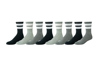 Amazon Essentials Men's Retro Stripe Crew Socks, 8 Pairs 12-14 - Amazon