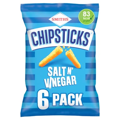 Chipsticks Salt & Vinegar Multipack Crisps 6 x 17g (£1.11 S&S) - Amazon