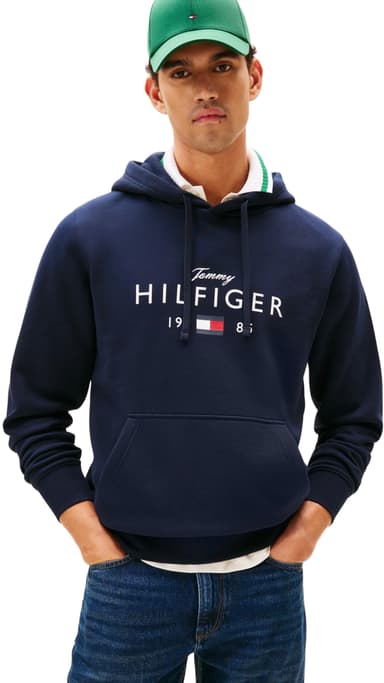 Tommy Hilfiger Men's Brand Love Big Hilfiger Hoodie Mw0mw41427 Pullover Hoodie size M - Amazon