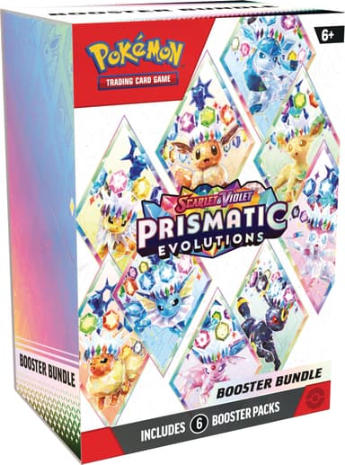 Pokémon TCG: Scarlet & Violet—Prismatic Evolutions Booster Bundle (6 Booster Packs) - Invite Only - Amazon