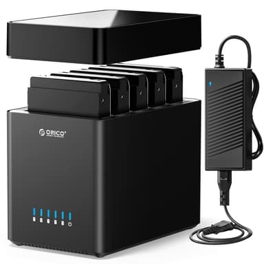 ORICO 5Bay SATA HDD Enclosure Type-C Magnetic Tool-Free Fan 90TB DS500C3 Sold by ORICO Official Store / FBA - Amazon