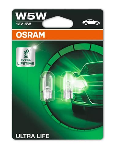 OSRAM Ultra Life Halogen Headlight Bulbs, W5W, Double Blister (2 lamps) - Amazon