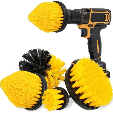 Aongray 4 Pack Drill Brush 1/4’ Power Scrubber Attachment Kit - (W/voucher) - Sold by Aongray / FBA - Amazon