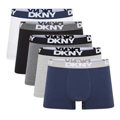 DKNY Men's Portland Trunks (Pack of 5) - S/M/L/XL (Black / Multi Colour) - Amazon