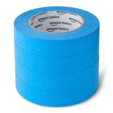 Amazon Basics Painters Tape Pack of 4 Rolls, 2.3 cm x 55 m, Blue - Amazon