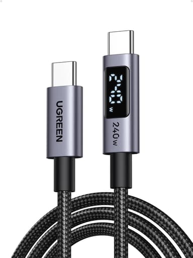 UGREEN 240W USB C to USB-C Cable with Built-in Digital Screen, 2M at checkout sold by UGREEN Group Limited UK / FBA - Amazon