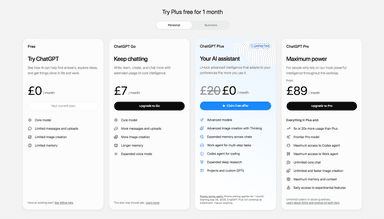 ChatGPT Plus free for 1 month on selected accounts - ChatGPT