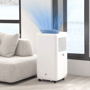 HOMCOM 12,000 BTU 5 in 1 Mobile Air Conditioner - White - 823-056V70WT - Trading Depot