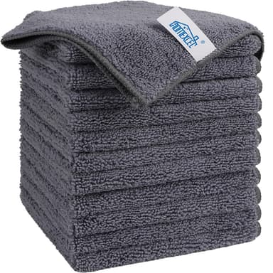 Grey Microfibre Car Cleaning Cloths Rags Towels 12 Pack, 29x29 cm - Amazon
