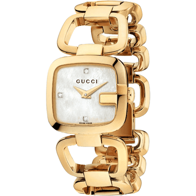 Gucci YA125513 G-Gucci Mother of Pearl Women's Watch - Elegant Gold-tone Design - Secret Sales