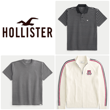 Extra 15% Off Sale for Members - Crew Tee £5.94 / Heavyweight Tee £5.94 / Jumper £12.74 - Free Click & Collect - Hollister