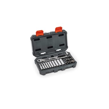 27 Piece 1/4" 6 Point Standard & Deep Metric Mechanics Tool Set - CSWS3C - Amazon