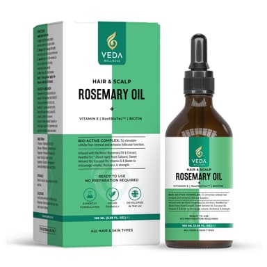 Rosemary Oil for Hair Growth, Pre-Diluted | With Biotin, Vitamin E & RootBioTec 100ml. Sold by Earth Cures UK FBA - Amazon