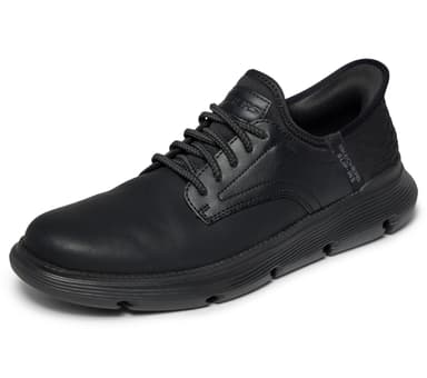 Skechers Garza Gervin Shoes - Black Leather, Sizes 9, 11 - Amazon