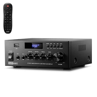 Moukey Power Audio Amplifier, 2.0 Channel Stereo Receivers with Bluetooth 5.3, Full Function Remote - Amazon