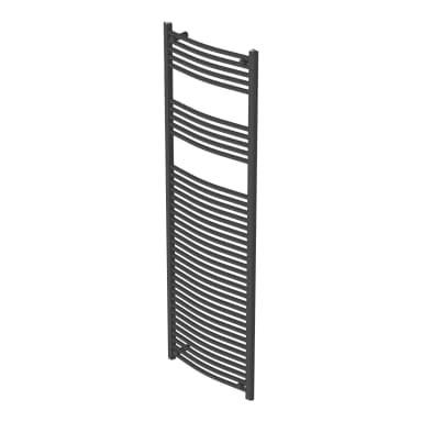 Flomasta 1800mm x 600mm 2890BTU Black Curved Towel Radiator (957AG) (Free C&C) - Screwfix