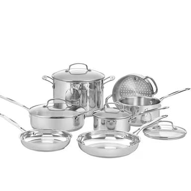 Cuisinart Chef’s Classic Stainless Steel Cookware Set | 11-Piece - Amazon