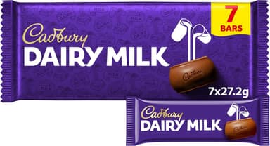 Cadbury Dairy Milk Bars 7 x 27.2g - (S&S + Voucher £1.80 / £1.58) - Amazon
