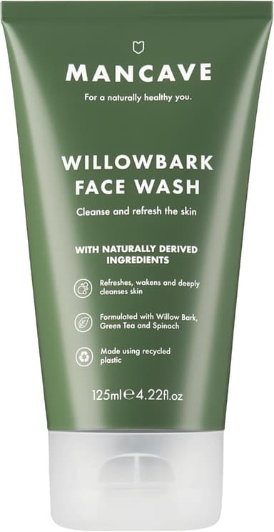 ManCave Willowbark Face Wash 125ml for Men, Detox Face Wash (£1.70 - £1.90 with S&S) - Amazon