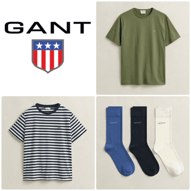 All Sale Now 50% Off + Extra 10% Off & Free Delivery for Members - E.g. Kids Tee / Mens Tee £18 / 3 Pack Socks £9 & More - GANT