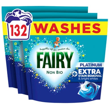 Fairy Non Bio Platinum Washing Pods Extra Stain Removal (44ctx3) 132ct - Amazon