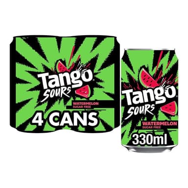Tango Sours Watermelon Sugar Free 330ml Can (Pack of 4) - Amazon