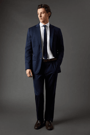 Burton Navy Regular Fit 2-Piece Suit (Jacket £35 + Trousers £20) - Debenhams