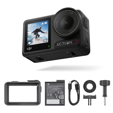 DJI Osmo Action 4 Essential Combo, 4K/120fps Action Camera | 1/1.3-Inch Sensor, Stunning Low-Light Imaging, 10-bit & D-Log M Color - Amazon