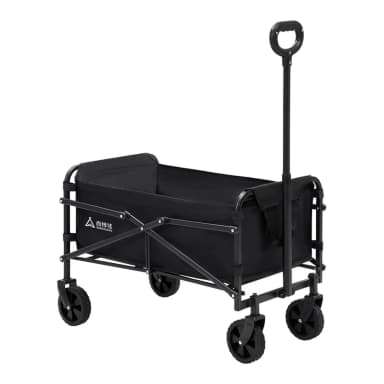 SUNCOJIA Foldable Cart with Wheels for Beach, Camping, Sports, Lightweight and Portable, Black, 10.6lbs (approx. 4.8kg) - Joybuy