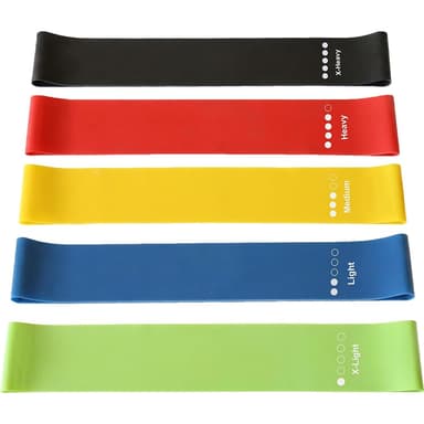 Ram 5 PACK Gym Resistance Bands Women Men Strength Training Resistant Bands Pilates Yoga Gym Leg Training Glutes Resistance Bands x 5 - Amazon