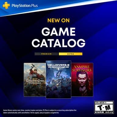 PS Plus Extra / Premium Additions - Kingdom Come Deliverance II, Vampire Survivors, Hell is Us, Two Point Museum, Metro Exodus and more - Playstation Store