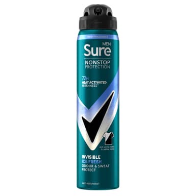 Sure Men Nonstop Protection Invisible Ice Fresh Deodorant 250ml (S&S £1.53) - Amazon