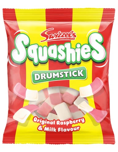 Swizzels Squashies Sweets, Drumstick Squashies Original - Raspberry and Milk Flavour 120g (£0.57 S&S) - Amazon