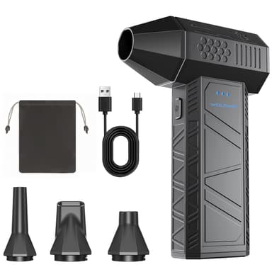 WOLFANG Compressed Air Duster-110,000 RPM, Super Power Cordless Air Duster, 3-Gear Adjustable Mini Blower with Fast Charging - Amazon