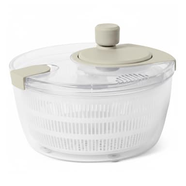 Amazon Basics Salad Spinner, BPA-Free, 4L, Linen Gray - Amazon