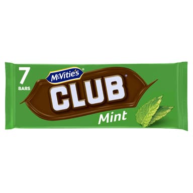 McVitie's Club Mint Biscuit Bars, 161 g (7 Bars Per Pack) Individually Wrapped - Amazon