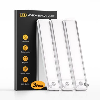 Under Cabinet Kitchen Lights, Motion Sensor Lights Indoor, 20CM, 3 Pack - Sold by Sinnimo / FBA - Amazon