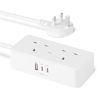 Amazon Basics Power Strip with 2 AC Outlets, 20W USB C Fast Charging, 2 USB C, 1 USB A Port, 5 ft Extension Cord, TUV Listed - Amazon