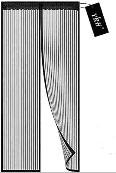 YRH Magnetic Fly Screen Door (120x220cm, Black) @ YRH Door Curtain / FBA - Amazon