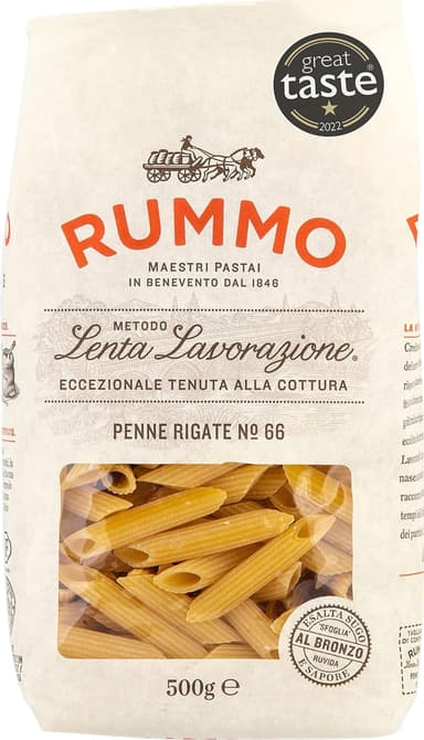 Rummo Ridged Penne Rigate No.66 Italian Pasta 500g - £1.11 / 99p S&S - Amazon