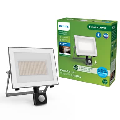 PHILIPS Lois UltraEfficient Outdoor Floodlight, with Motion Sensor, 24 W, 3000 K White Light - Amazpn EU - Amazon