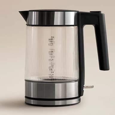 Ribbed Glass 3000W Fast Boil 1.7L Kettle + 2 Year Warranty - Free C&C - George At ASDA