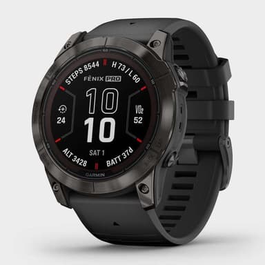 Garmin Fenix 7X Pro Sapphire Solar Edition Watch, 51mm, GPS, Black Dial, LED Flashlight - Blacks